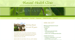 Desktop Screenshot of naturalhealthclinickauai.com