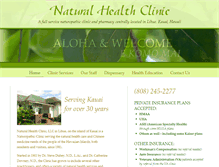 Tablet Screenshot of naturalhealthclinickauai.com